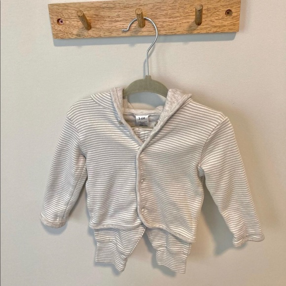 White Grey Matching Loungewear Set - Picture 2 of 3